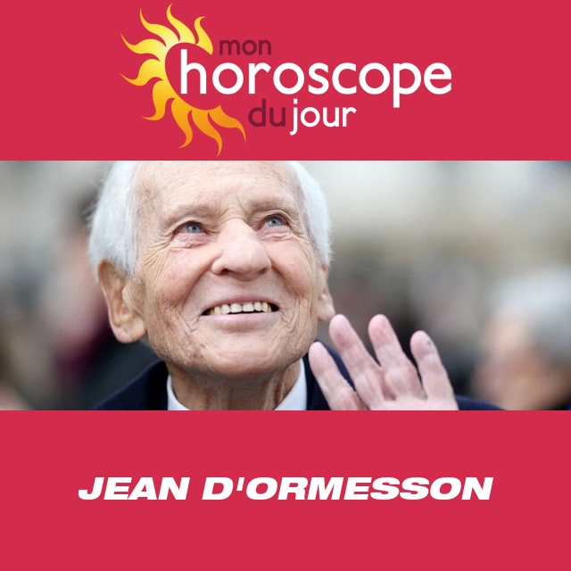 Découvrez le portrait astrologique de Jean d'Ormesson