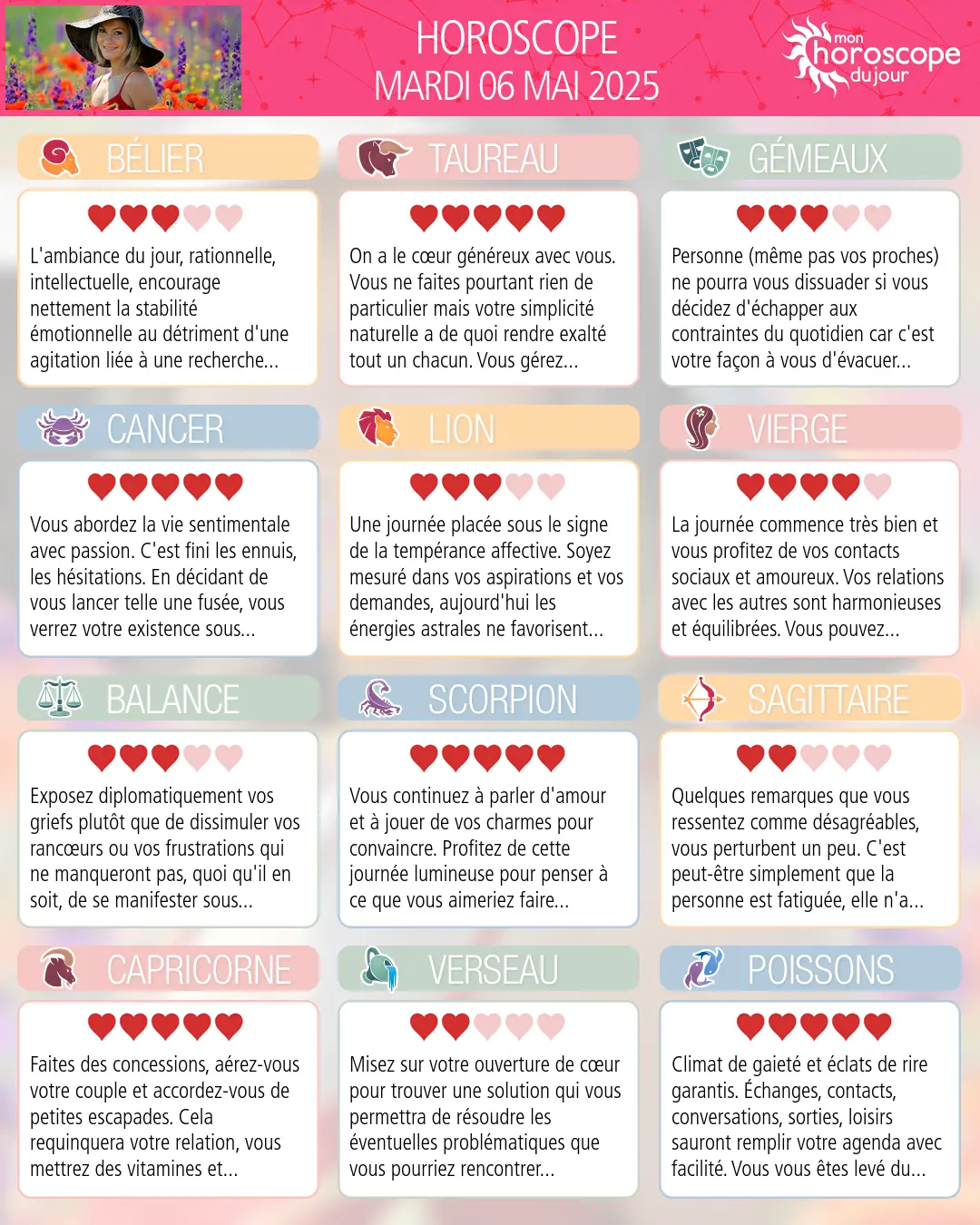 Horoscope du mardi 6 mai 2025